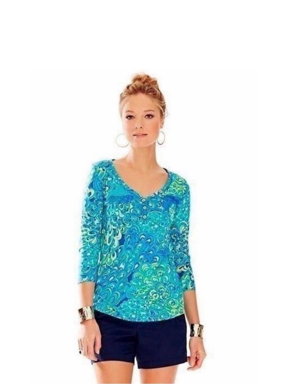 Lilly Pulitzer Palmetto Top in Lagoon Print Size XS